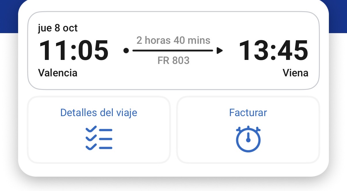 Vuelo Valencia Viena FR803
